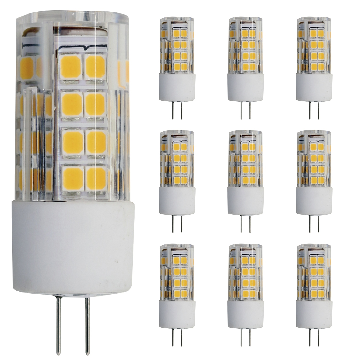 Lumina G4 LED Bulb – 4W Bi-Pin LED Light Bulb Landscape Lighting Bulb,  Non-dimmable, Shatterproof, Dustproof – AC/DC 12 Volt, 3000K Warm White,  400